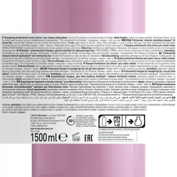 L'Oréal Professionnel Série Expert Liss Unlimited Shampoo 1.5L (50.72fl oz)