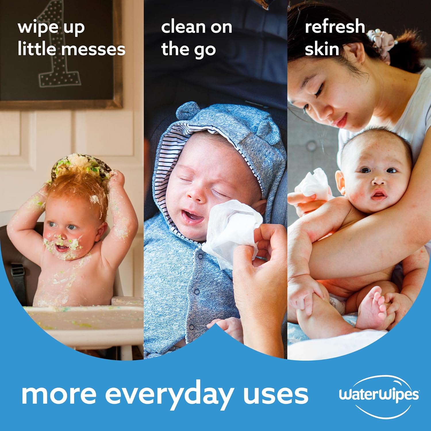 WaterWipes Plastic-Free Original Unscented 99.9% Water Based Baby Wipes - (Select Count)