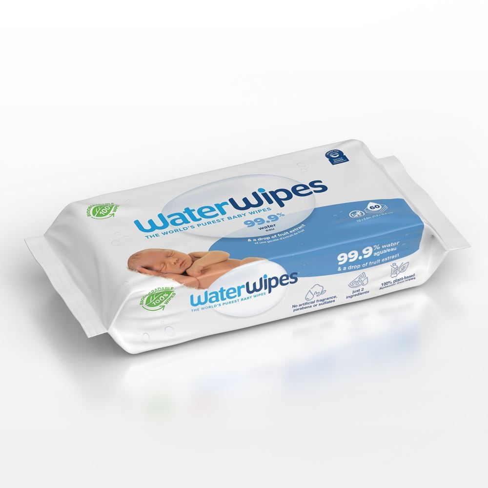 WaterWipes Plastic-Free Original Unscented 99.9% Water Based Baby Wipes - (Select Count)